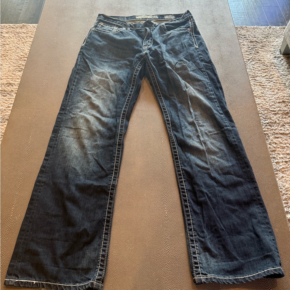BKE Dark Blue Relaxed Men's Jeans